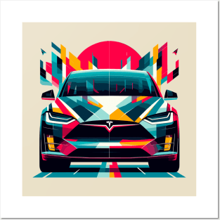 Tesla Model X Posters and Art